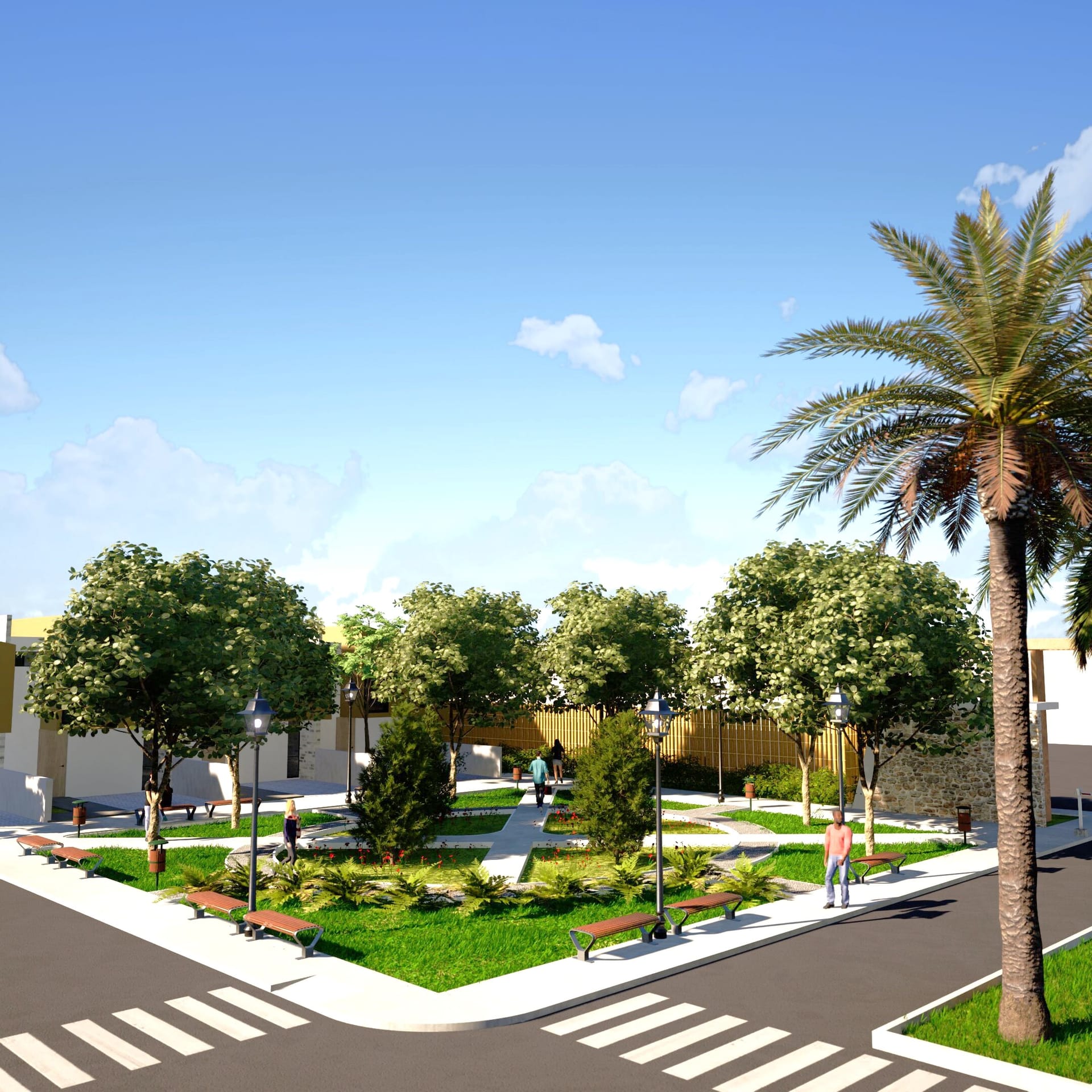 Pórtico de ingreso del proyecto Villa Sol en Paiján
